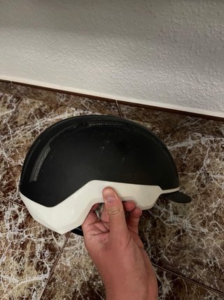 Casco Bicicleta Negro y Blanco ajustable