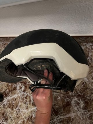 Casco Bicicleta Negro y Blanco ajustable