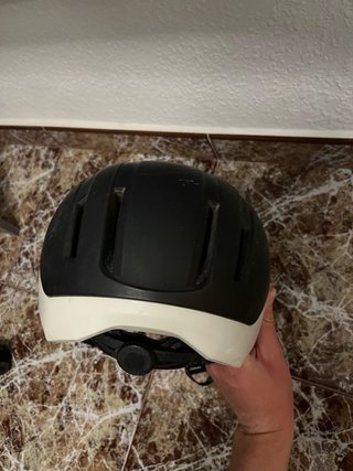 Casco Bicicleta Negro y Blanco ajustable