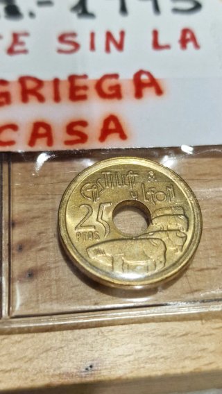 25 Pesetas 1995 Variante Y griega muy  Escasa