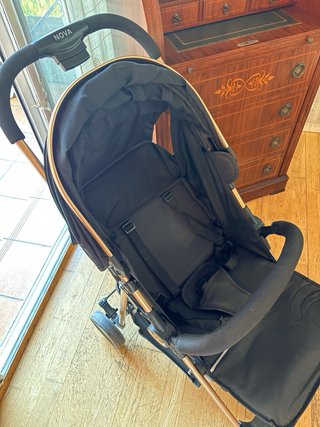 Silla de paseo Asalvo negra y dorada