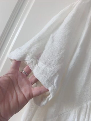 Vestido Zara bordado blanco talla XXL