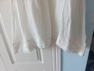 Vestido Zara bordado blanco talla XXL