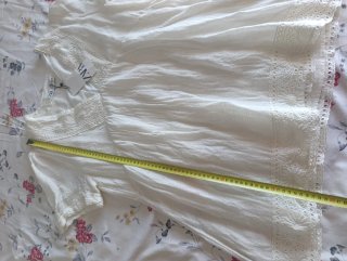 Vestido Zara bordado blanco talla XXL