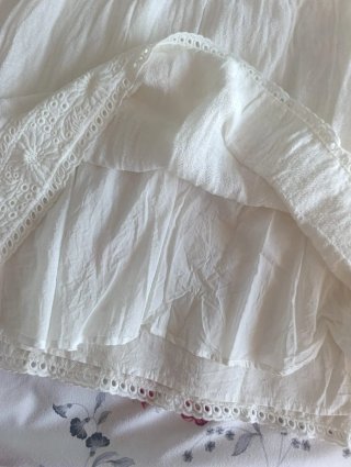 Vestido Zara bordado blanco talla XXL