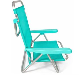 2 Sillas Playa Plegables Azul/Plata