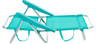 2 Sillas Playa Plegables Azul/Plata
