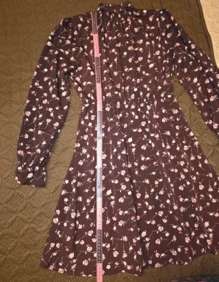 Vestido floral marrón y rosa