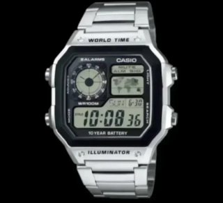 Reloj Casio World Time Digital Plata precintado