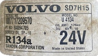 Volvo compresor del aire acondicionado 84094705 .