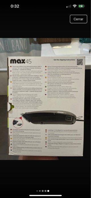 Máquina Cortapelos Moser Max45 Perros