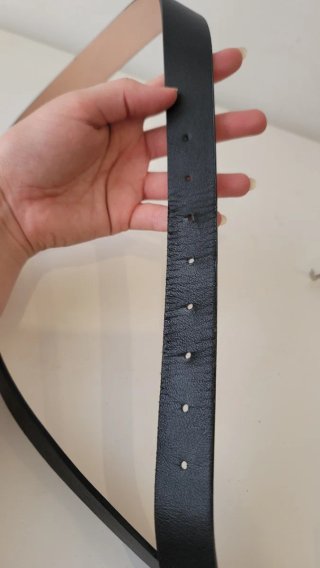 Cinturón negro H&M hebilla plateada