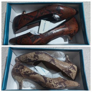 Lote 2 pares zapatos tacón Mary Paz animal print