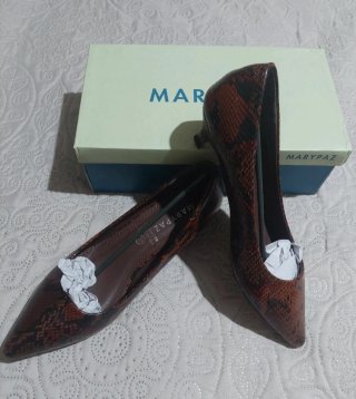 Lote 2 pares zapatos tacón Mary Paz animal print