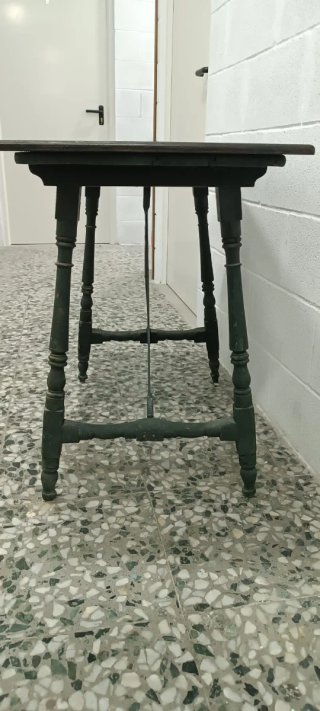 Mesa auxiliar antigua madera y metal