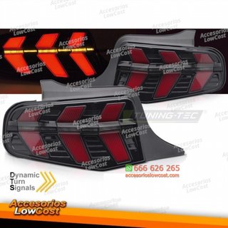 FAROS TRASEROS PARA FORD MUSTANG 10-13 LED NEGRO