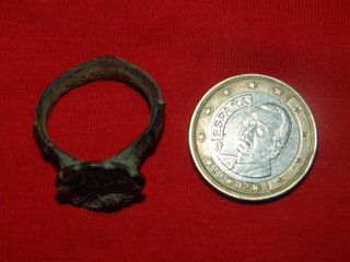 Impresionante anillo Ibero romano Rosetón estrella