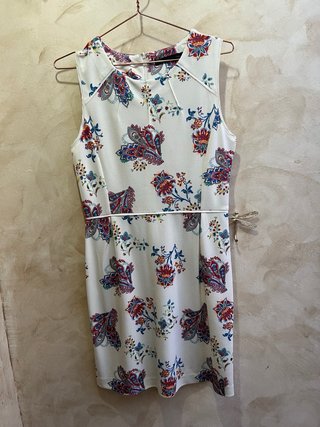 Vestido Sfera Blanco Estampado