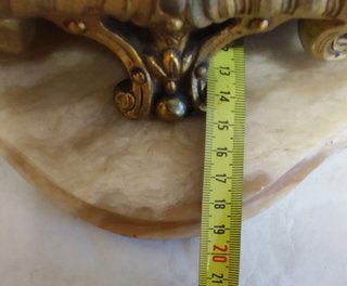 Reloj de bronce antiguo base de mármol