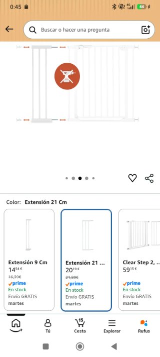 Barrera Seguridad niños Hauck con extensiones