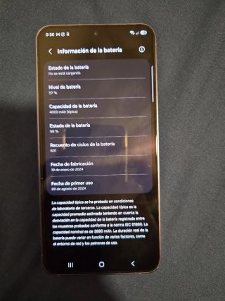 Samsung Galaxy S24 256GB - Batería 98%