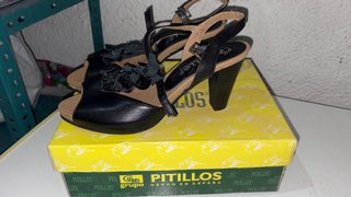 Zapatos Pitillos Tacón Negro Talla 39