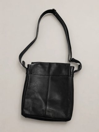 Bolso bandolera piel auténtica negro
