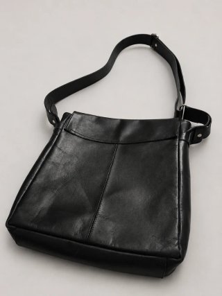 Bolso bandolera piel auténtica negro