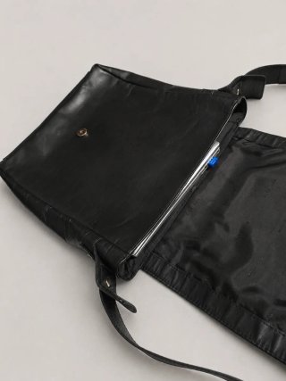 Bolso bandolera piel auténtica negro