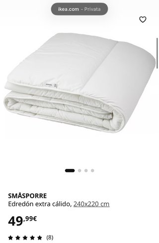 Edredón SMÅSPORRE extra cálido IKEA 240x220