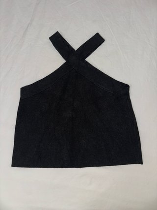 Top Negro Cuello Cruzado Talla S