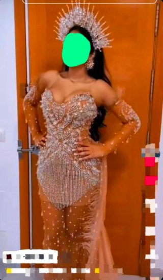 Vestido de Novia Dorado y Plateado