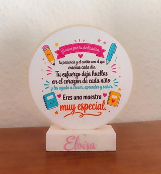 Placa de madera personalizada Mónica