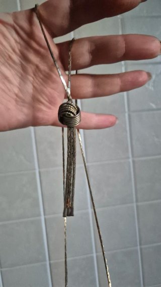 Collana lunga oro e argento