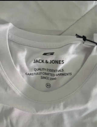 Camiseta Jack jones blanca XS nueva con etiquetas