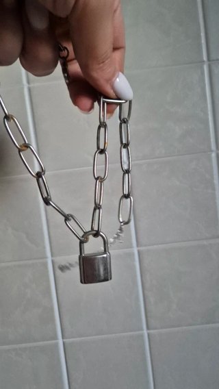 Collana con lucchetto argento