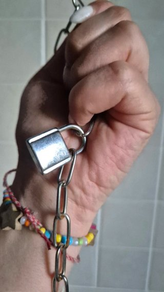 Collana con lucchetto argento