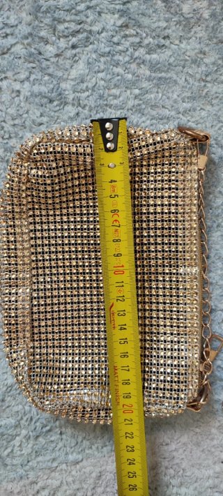 Cinturón dorado con perlas/brillantes-bolso dorado
