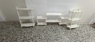 Estanterías blancas de madera (3 unidades)