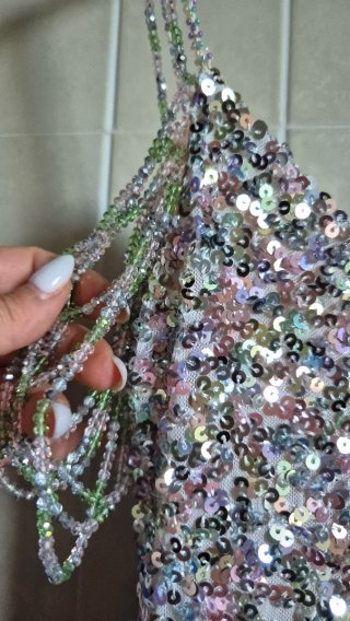 Abito corto paillettes