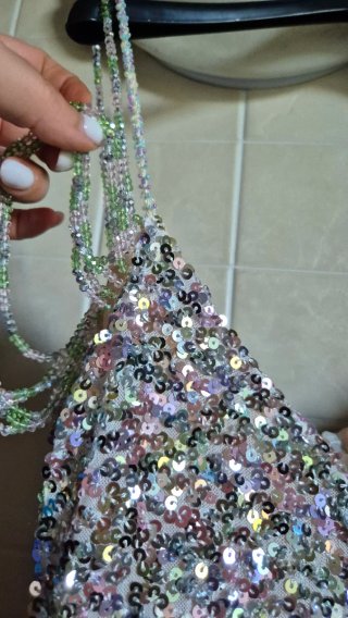 Abito corto paillettes