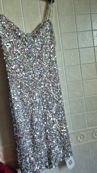 Abito corto paillettes