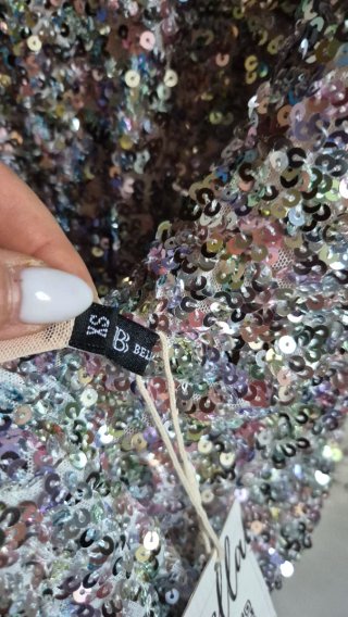 Abito corto paillettes