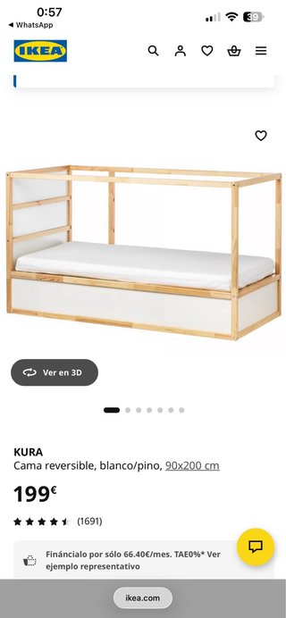 Cama infantil reversible Ikea