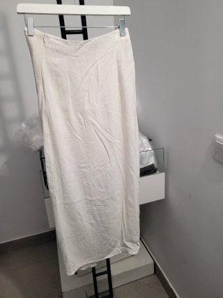 Falda blanca anudada talla XS
