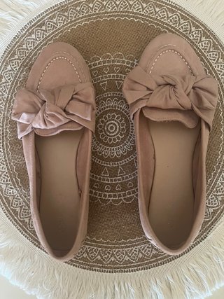Zapatos lazo rosa palo 36