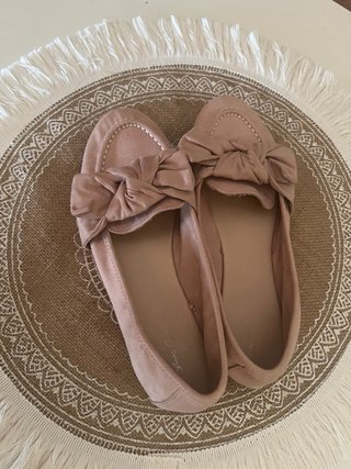 Zapatos lazo rosa palo 36