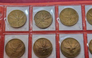 Lotto 40 monete 20 Lire Repubblica Italiana