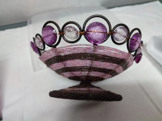 Conjunto Decorativo Piedras Rosas y Moradas