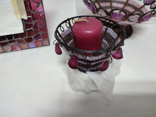 Conjunto Decorativo Piedras Rosas y Moradas
